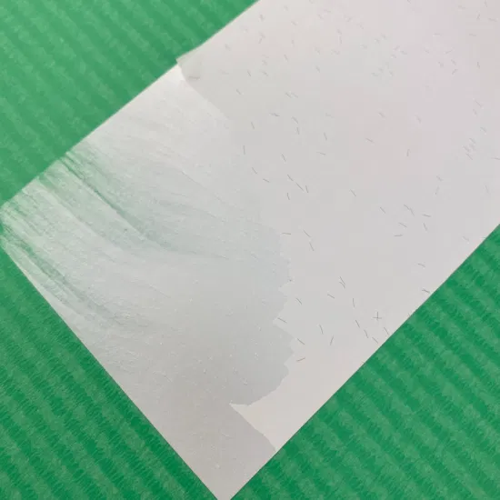 Material destructivo de la etiqueta de la etiqueta engomada ULTRAVIOLETA de la cáscara de huevo del papel de la seguridad de la fibra