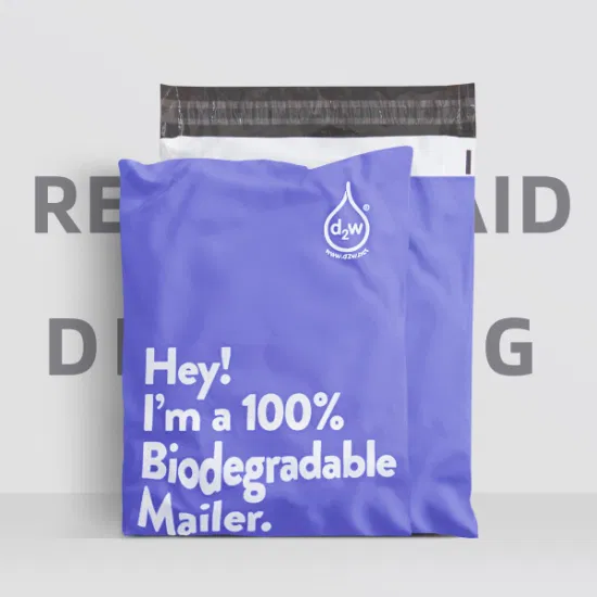 Bolsas de correo autoadhesivas biodegradables al por mayor Bolsas exprés compostables con cinta a prueba de manipulaciones